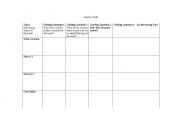 English worksheet: Inquiry Chart about dinosaurs