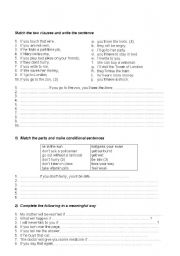 English Worksheet: If type 1