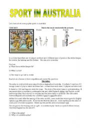 English Worksheet: Sport in Australia