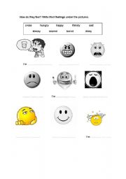 English worksheet: feelings