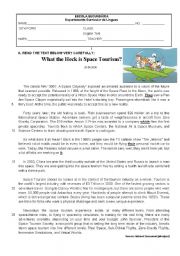 English Worksheet: Test 10th Grade