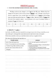 English Worksheet: writing