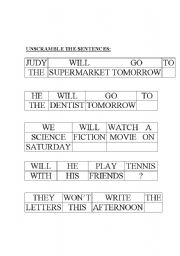 English Worksheet: Verb Tense Review Cards