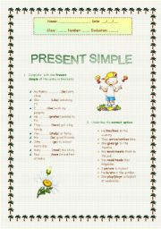 English Worksheet: Simple Present