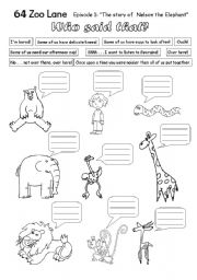 English Worksheet: 64 Zoo Lane - episode 1 Nelson the Elephant