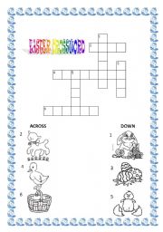 English Worksheet: Easter crossword