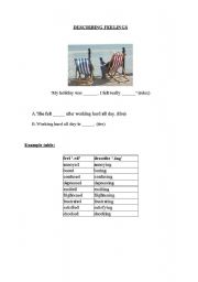 English worksheet: feelings