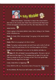 English Worksheet: A Silly Mistake