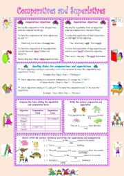 English Worksheet: Comparatives and Superlatives