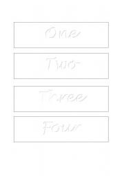 English Worksheet: numbers to print 