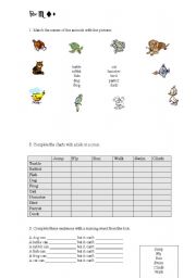 English worksheet: pets