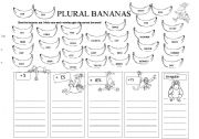 English Worksheet: Plural Bananas