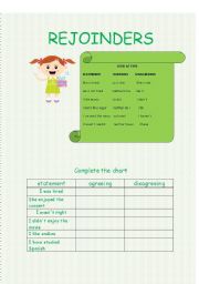 English worksheet: agreeing or disagreeing