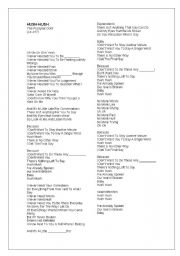 English Worksheet: Song Hush Hush