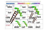 English Worksheet: Snakes and Ladders