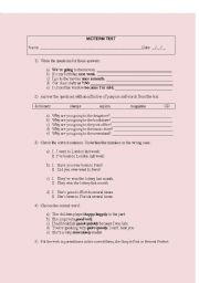 English worksheet: mdterm test