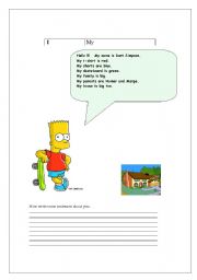 English worksheet: Poss.Adjective - MY