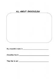English worksheet: All About Crocodiles