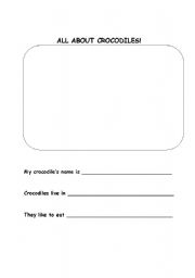 English Worksheet: All About Crocodiles