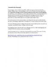 English Worksheet: comunication