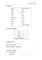 English worksheet: CAN / CANT