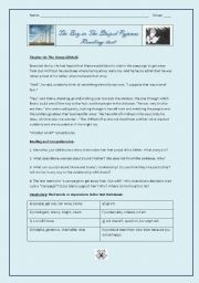 English Worksheet: Reading test - The Boy in the Striped Pyjamas (Chapter 6)