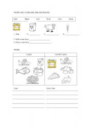 English Worksheet: the food