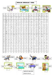 English Worksheet: REGULAR IRREGULAR VERBS