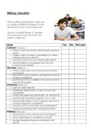 Writing checklist