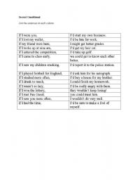 English worksheet: Second Conditional.
