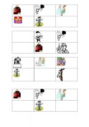 English worksheet: job bingo