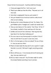 English worksheet: Dictation, Present Perfect Emphasized