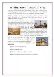 English worksheet: Reading about Trujillo city