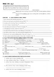 English Worksheet: WHILE