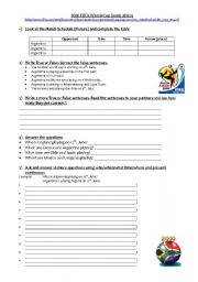 English Worksheet: South Africa Football World Cup 2010