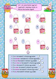 English Worksheet: Easter egg hunt 