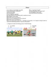 English Worksheet: Fitness