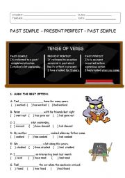 PAST SIMPLE - PRESENT PERFCT - PAST PERFECT