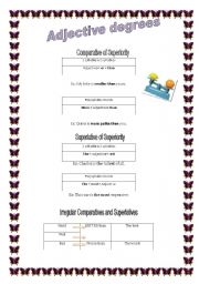 English worksheet: Adjective Degree