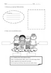 English Worksheet: Clothes