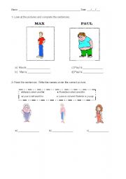 English worksheet: Adjectives