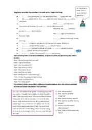 English Worksheet: Simple past