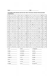 English Worksheet: plurals crossword 