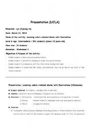 English Worksheet: idioms 
