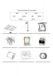 English worksheet: HOUSE ITEMS