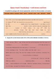 English Worksheet: space travel