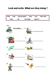 English Worksheet: Present Continuos Tense