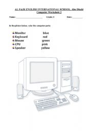 English Worksheet: Computer devices