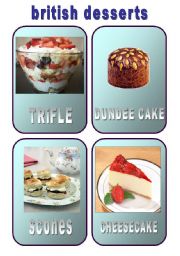 English Worksheet: British Desserts 1/2 (19.03.10)