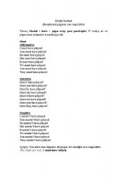 English Worksheet: Modal Verbs